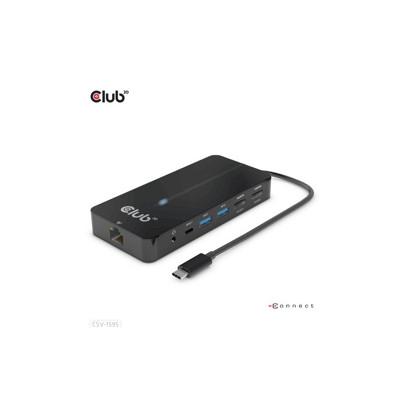 CLUB 3D HUB USB GEN1 TYPE-C 7-in-1 2x HDMI 2x USB GEN1 TYPE-A 1x R