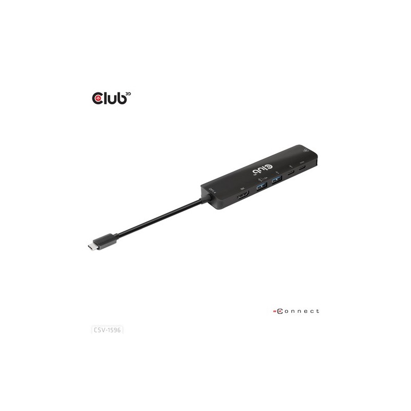 CLUB 3D HUB USB GEN1 TYPE-C 6-in-1 HDMI 8K30Hz-4K120Hz 2xUSB TYPE-