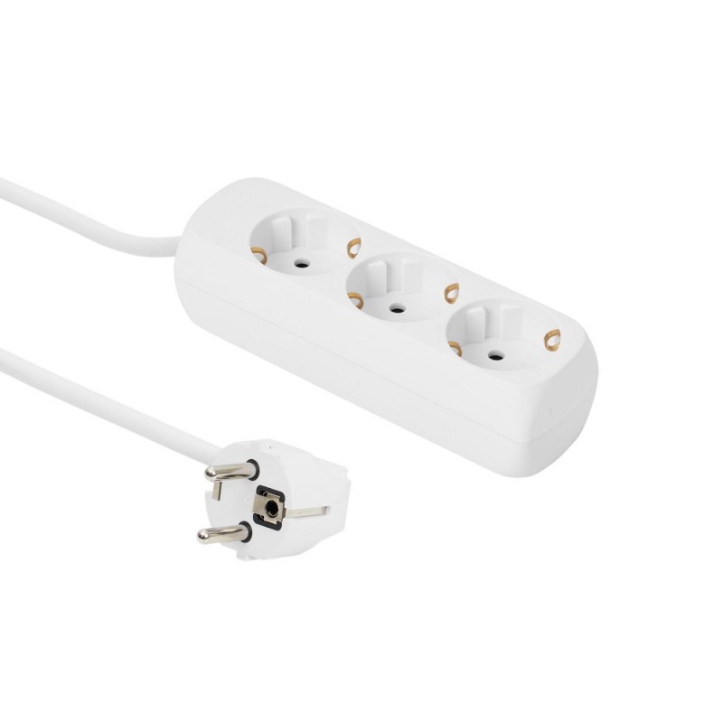 Schuko Power Strip 3-way 5M - White - Warranty 12M