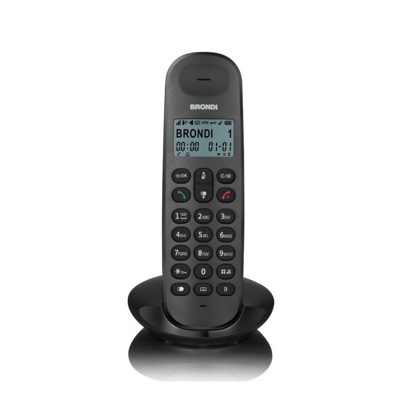 BRONDI TELEFONO CORDLESS LOTUS NERO