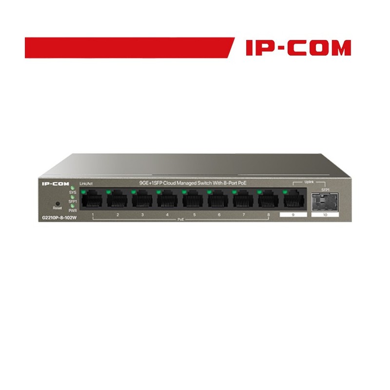 Switch IP-COM G3210P 8 porte PoE Gigabit