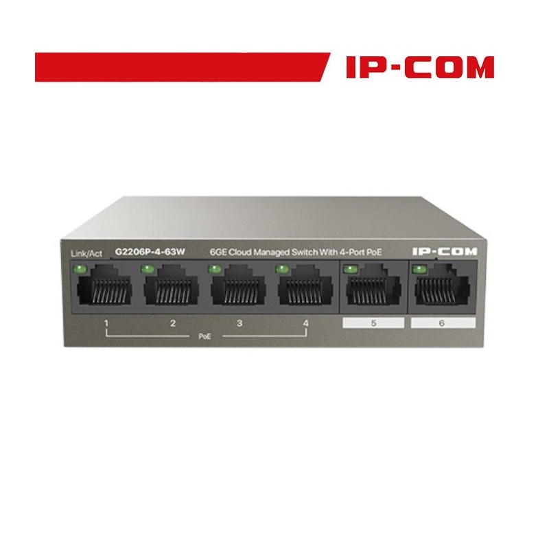 Switch IP-COM Cloud 6GE G2206P 4 porte PoE Gigabit