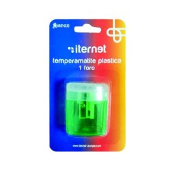 Temperamatite plastica 1 foro multicolore 24pz / scatola