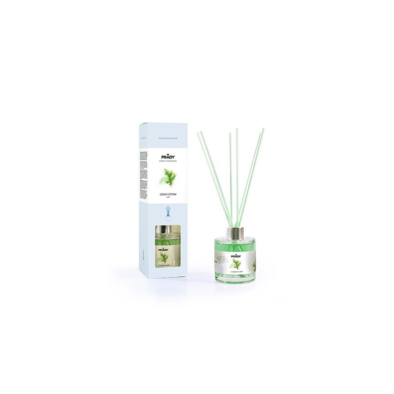 Prady Premium Cedar Storm Deodorante per ambienti - Flacone in vetro