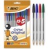 Bic Cristal Original 15 5 Confezione da 20 Penne a Sfera - Punta Roto