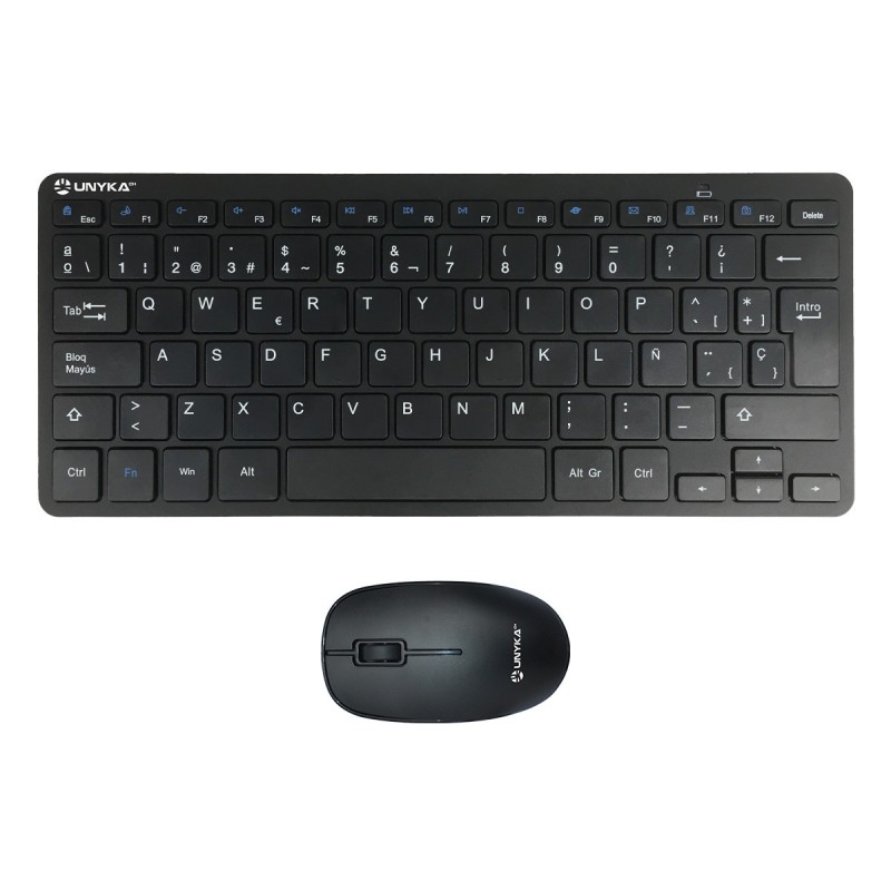 Unykach MK288 Pro Confezione di mini tastiera 79 tasti Mouse wireless