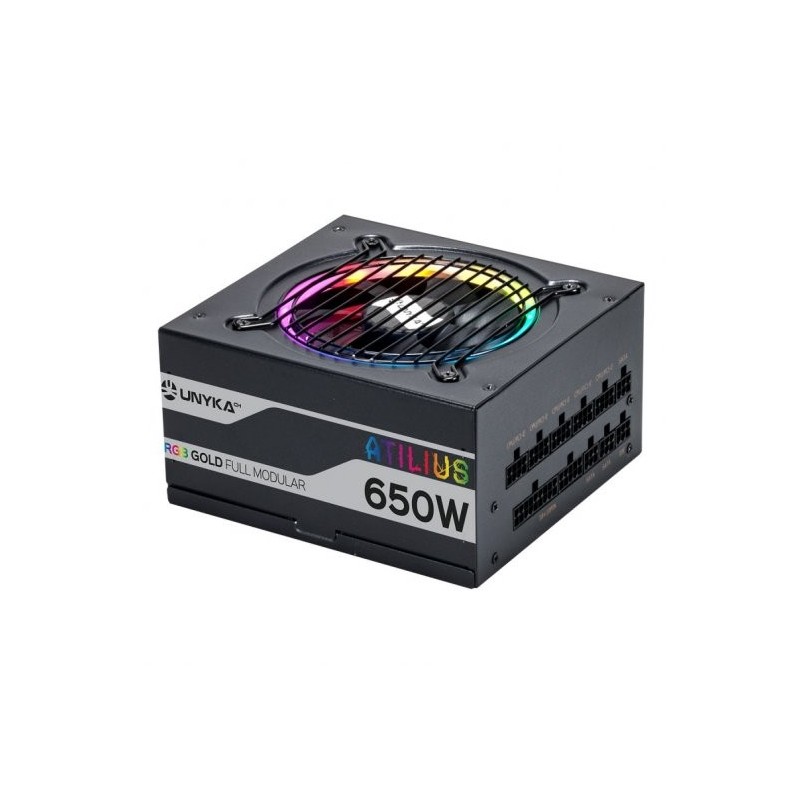 Alimentatore Unykach Atilius RGB Nero 650W 650W ATX 231 - Illuminazi