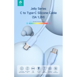 Cavo silicone Jelly da Tipo-C a Tipo-C 3A 60W 12M Bianco