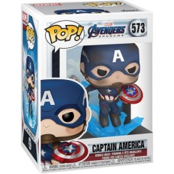 Funko Pop Marvel Avengers Endgame Capitan America con scudo rotto e M